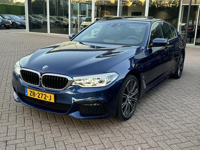 BMW 5-SERIE 530e iPerformance High Exe. M Sport / Schuifdak / 360Camera / Leder / 18'' / Navigatie / Dodehoek / DAB / Stoelverwarming / Cruise Control
