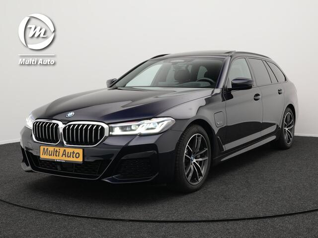 BMW 5-SERIE Touring 530e M-Sport Plug In Hybrid PHEV | Panodak | Adaptive Cruise | Trekhaak af Fabriek | Laser LED | Carplay | Camera | Head Up | Electrische Lederen Sportstoelen | Stuur/Stoel Verwarming |