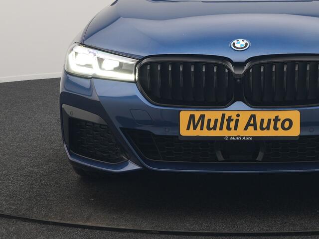 BMW 5-SERIE Touring 530e M Sport PHEV 293pk Dealer O.H. | Panodak | Adaptive Cruise | 360 Camera | Harman / Kardon | Lederen Comfortzetels Memory & Verwarmd | Adaptive LED | Apple Carplay | Blis | Sfeerverlichting | Navigatie | DAB | Plug In Hybrid |