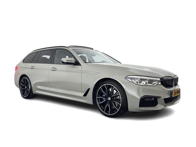 BMW 5-SERIE Touring 530i High Executive M-Sportpack (INCL.BTW) Aut. *PANO | HEAD-UP | LEATHER | TOPVIEW | HARMAN/KARDON | FULL-LED | ADAPTIVE-CRUISE | BLINDSPOT | HEATED-COMFORTSEATS | KEYLESS | DAB | DIGI-COCKPIT | PRIVACY-GLASS | SHIFTPADDLE
