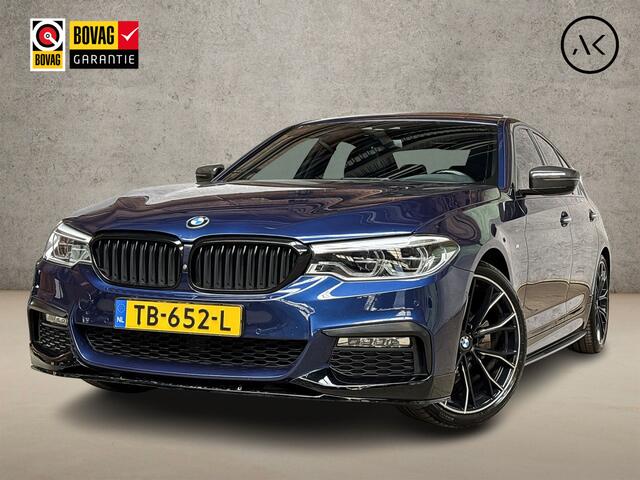BMW 5-SERIE 520i M Sport High Executive 184Pk Automaat (PANORAMADAK, M PAKKET, GROOT NAVI, MEMORY SEATS, 360 CAMERA, STOELVERWARMING, GETINT GLAS, SFEERVERLICHTING, NIEUWSTAAT)