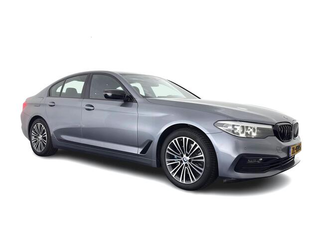 BMW 5-SERIE 520i Executive Edition Sportline Aut. *LEATHER-FABRIC | FULL-LED | DIGI-COCKIT | KEYLESS | NAVI-FULLMAP | HEATED-SPORTSEATS | PRIVACY-GLASS | AMBIENTLIGHT | ECC | CARPLAY | PDC | TOWBAR | 18"ALU*