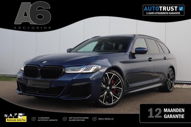 BMW 5-SERIE Touring 530i High Executive 252PK M Sport Laser LED Panoramadak Harman Kardon Wegklapbare Trekhaak Nappa Leder Memory Sfeerverlichting Shadow Line 360 Camera