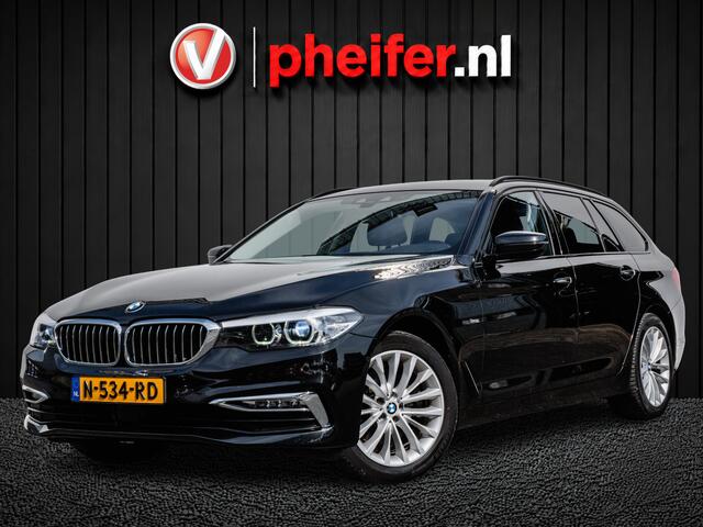 BMW 5-SERIE Touring 520d High Executive Luxury line Lederen int./ Camera/ Sfeerverlichting/ Stuur+stoelverwarming/ Blindspot