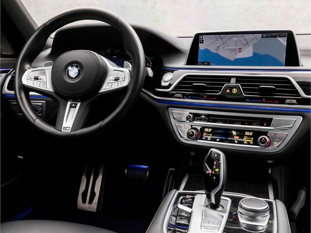 BMW 7-SERIE 740d xDrive M Sport High Executive 351Pk automaat (SCHUIFDAK, APPLE CARPLAY, BMW PREMIUM GARANTIE, ALARM KLASSE 5, LUCHTVERING, COMFORTSTOELEN MET MASSAGE, DISPLAY KEY, SFEERVERLICHTING, SOFTCLOSE, LASER LED, HEAD-UP DISPLAY,
