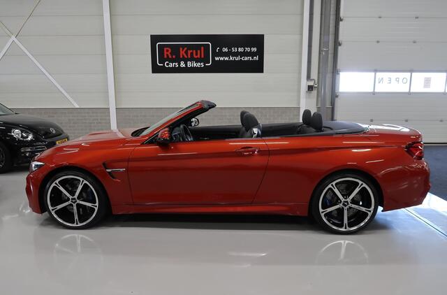 BMW M4 4-serie Cabrio Sakhir Orange, BTW auto, 20 inch AC Schnitzer velgen Head-Up Navigatie Harman-Kardon Leer Nekverwarming Nieuwstaat! BMW dealer onderhouden