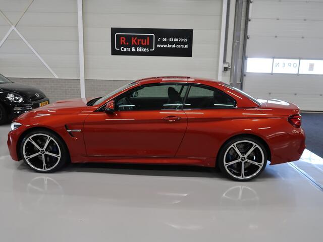 BMW M4 4-serie Cabrio Sakhir Orange, BTW auto, 20 inch AC Schnitzer velgen Head-Up Navigatie Harman-Kardon Leer Nekverwarming Nieuwstaat! BMW dealer onderhouden