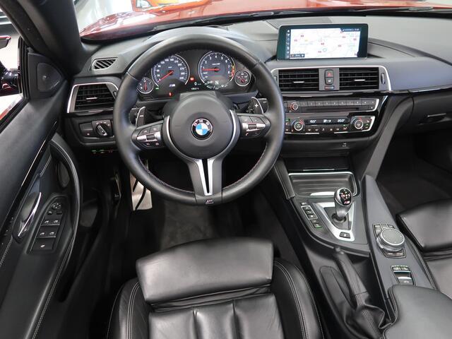 BMW M4 4-serie Cabrio Sakhir Orange, BTW auto, 20 inch AC Schnitzer velgen Head-Up Navigatie Harman-Kardon Leer Nekverwarming Nieuwstaat! BMW dealer onderhouden