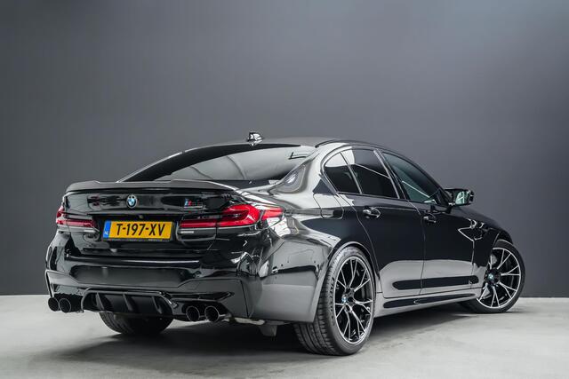 BMW M5 780pk Competition xDrive |keramisch|custom sportuitlaat|KW verlagingsveren|track pack|carbon dak|HUD|laser LED|Harman & Kardon|memory|massage|360 camera|Apple Carplay|blind spot|