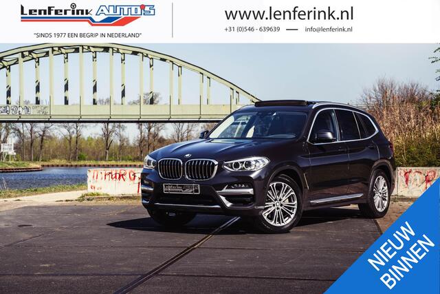 BMW X3 xDrive30i Luxury Line Aut. Panodak, Headup, Leder Zwart, 360 Graden Camera, Navi, Adapt. Cruise