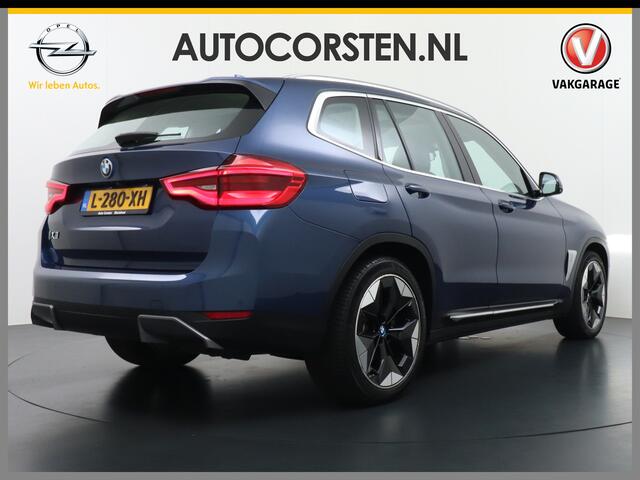 BMW X3 iX3 High Executive 80kWh Leder Adap.Cruise Apple Carplay Android Auto Navi Ecc 360°Camera Panoramaschuifdak Harman&Kardon®SurroundSound Pdc DAB Elek.Stoel+Memory HeadsUpD. Stoelverwarming Parkeer+Achteruitrij assistent Led Origineel Nederlandse Auto Zeer 