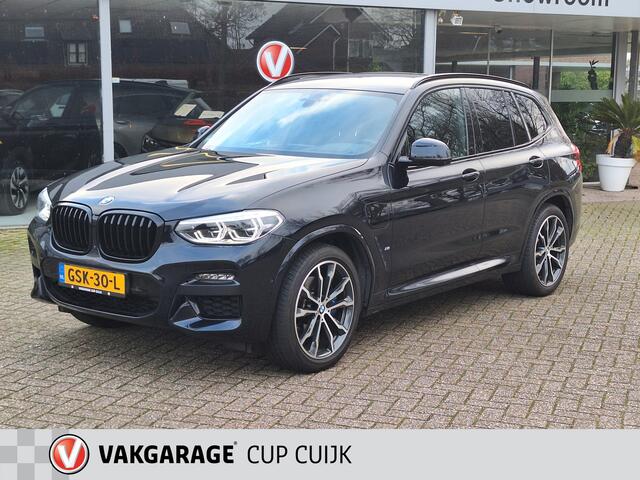 BMW X3 xDrive30e Hybride M-Sport Full Options/Panodak/Trekhaak/Leer/HUD/Stuur en stoel verwarming/360 Camera/Adaptive Licht/Led/Elektrisch stoelverstelling/Key Less/ Carbon Zwart/ Dealer onderhouden M