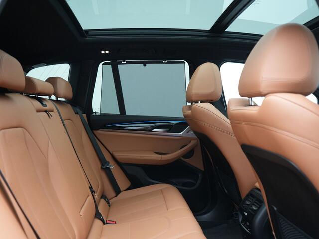 BMW X3 xDrive30e High Executive PHEV 293pk Dealer O.H. | Trekhaak Af Fabriek | Panodak | Head Up | 360 Camera | Laser LED | Lederen Sportstoelen Memory & Verwarmd | Sfeerverlichting | Apple Carplay | Blis | Keyless | Navigatie | DAB | Plug In Hybrid |