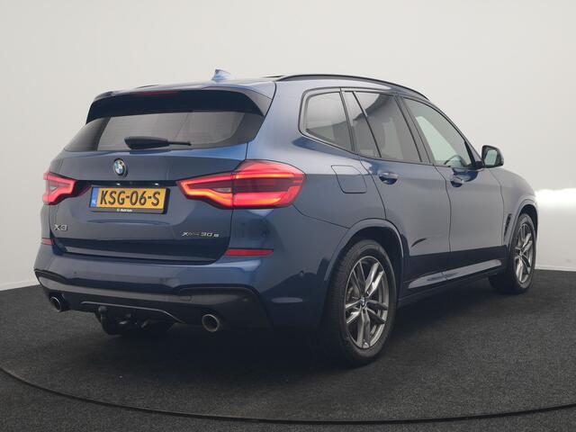 BMW X3 xDrive30e M Sport PHEV 293pk | Trekhaak Afn. | Panodak | Head Up | Camera | Lederen Sportstoelen Memory & Verwarmd | Adaptive LED | Sfeerverlichting | Blis | Keyless | Navigatie | 19"L.M | Plug In Hybrid |