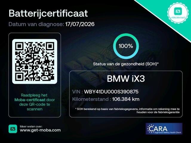 BMW X3 iX3 Executive 80 kWh | Panoramadak | SOH 100% | Leer | Camera | Apple Carplay/Androit Auto