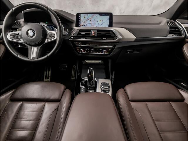 BMW X3 xDrive20i M Sport High Executive (PANORAMADAK, M PAKKET, GROOT NAVI, BRUIN LEDER, STOELVERWARMING, SPORTSTOELEN, CAMERA, ELEK ACHTERKLEP, SFEERVERLICHTING, NIEUWSTAAT)