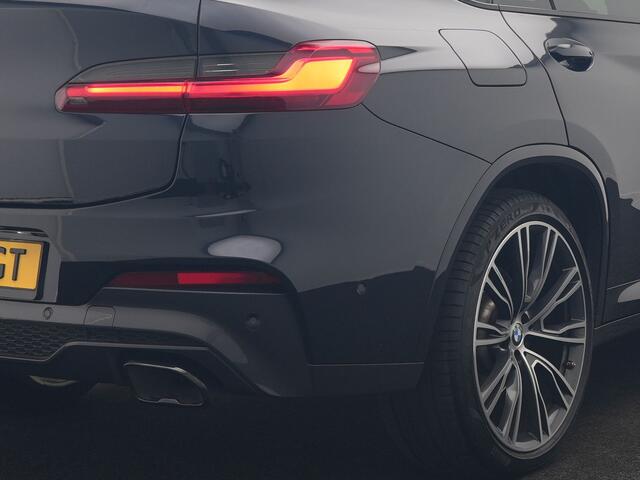 BMW X4 M40i M Sport 354pk | Trekhaak Af Fabriek | Panodak | Head Up | Adaptive Cruise | 360 Camera | Adaptief Onderstel | Lederen Sportstoelen Memory & Verwarmd | 21"L.M | Keyless | Blis | Sfeerverlichting | Apple Carplay |