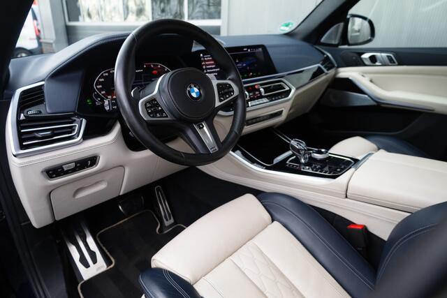 BMW X5 M50d 400 pk High Executive M-Sportpakket / Laserlicht/ Head-Up/ Pan-Dak/ Achteras-Sturing/ 360-Camera/ Soft-Close/ Adap.Cruise/ Trekhaak/ 22'' LMV