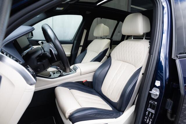 BMW X5 M50d 400 pk High Executive M-Sportpakket / Laserlicht/ Head-Up/ Pan-Dak/ Achteras-Sturing/ 360-Camera/ Soft-Close/ Adap.Cruise/ Trekhaak/ 22'' LMV