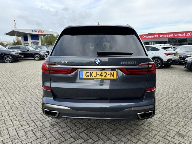 BMW X7 M50i High Executive M Sport Executive Drive Pro 7-Zits Skylounge Laser Licht 22 Inch Stoelventilatie stuurverwarming Harman-Kardon Carplay Rear Seat Entertainment Night Vision Standkachel