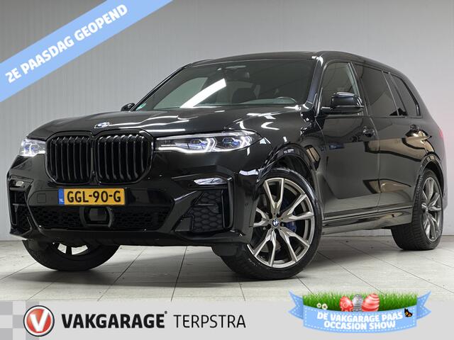 BMW X7 M50d High Executive/ 400pk/ Automaat/ Trekhaak/ Panorama-Dak/ Harman-Kardon/ Virtual Dashb./ 22'' LMV/ Luchtvering/ Memory/ Zwarte-Hemel/ 360°Camera/ Shadowline/ Ambient light/ Stoelverw./ Keyless/ Leder.