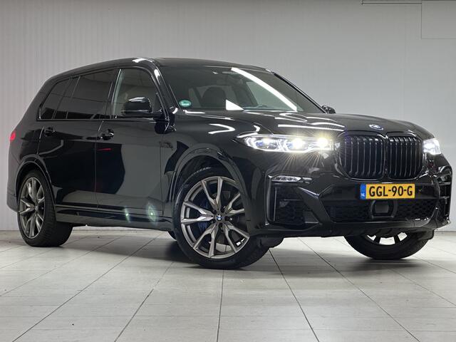 BMW X7 M50d High Executive/ 400pk/ Automaat/ Trekhaak/ Panorama-Dak/ Harman-Kardon/ Virtual Dashb./ 22'' LMV/ Luchtvering/ Memory/ Zwarte-Hemel/ 360°Camera/ Shadowline/ Ambient light/ Stoelverw./ Keyless/ Leder.