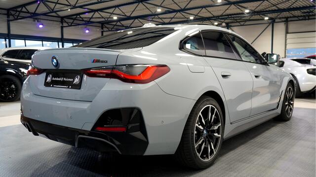 BMW i4 Gran Coupé M50 84 kWh LASER LICHT + OPEN DAK + PERFORMANCE STOELEN IN LEDER + HARMAN&KARDON + STOEL-&STUURVERWARMING + DRIVING ASSISTENT PRO + KEYLESS ENTRY&GO + LIVE COCKPIT PRO + SHADOWLINE GLOSS + 360 CAMERA + PARKASSISTENT + 19" LM-VELGEN!!