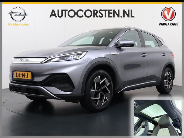 BYD Atto 3 62kWh Design SOH 98% Pano-dak Leer+Elektr.Verst. Warmtepomp Adaptieve Cruise 360°Camera Apple Carplay Android Auto Elektr.Achterklep Design Verkeersbord detectie WiFi DAB Led Rijstrooksensor Keyless Smartphone Entry Fabrieksgarantie tot 13-12-2028/150.000