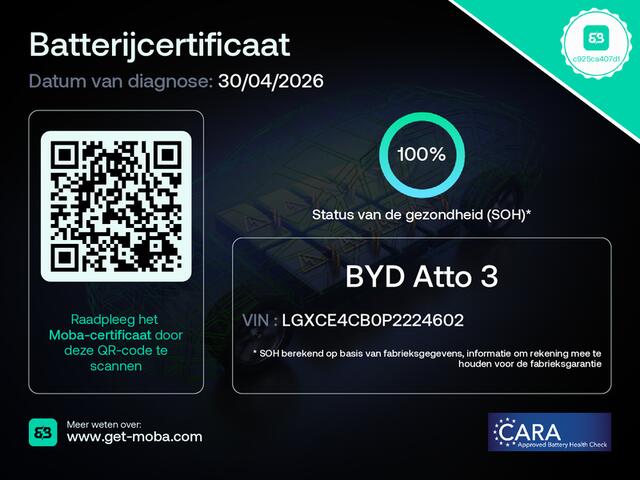 BYD Atto 3 Comfort 60 kWh | PANO | 360° | ADAPTIVE | STOELVERWARMING