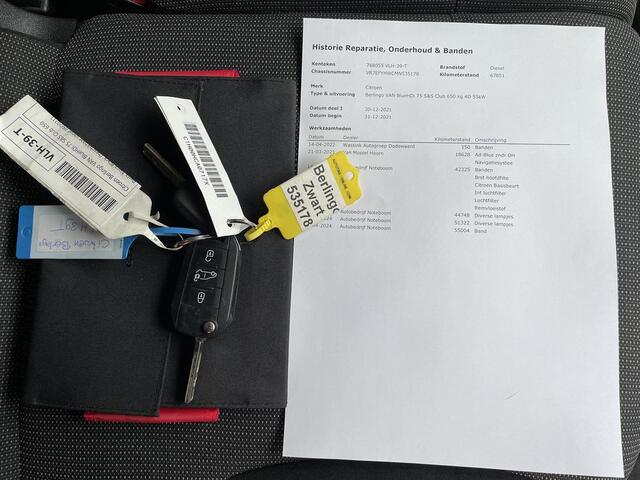 Citroen BERLINGO 1.5 BlueHDI E6 3-Zits BPM Vrij! Lease ¤258 p/m, Airco, PDC, Carplay, Onderhouds historie aanwezig