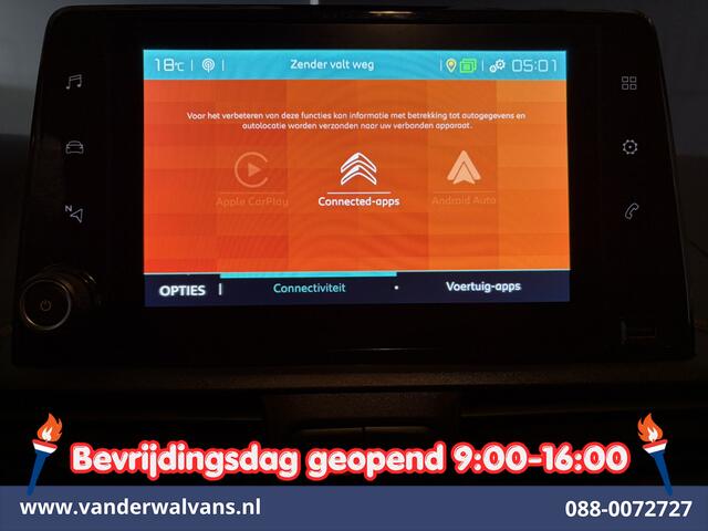 Citroen BERLINGO 1.2 PureTech 130pk Automaat Benzine L1H1 Euro6 Airco | 3-Zits | 2x zijdeur | Navigatie | Apple Carplay Android Auto, Cruisecontrol, Parkeersensoren, Bijrijdersbank