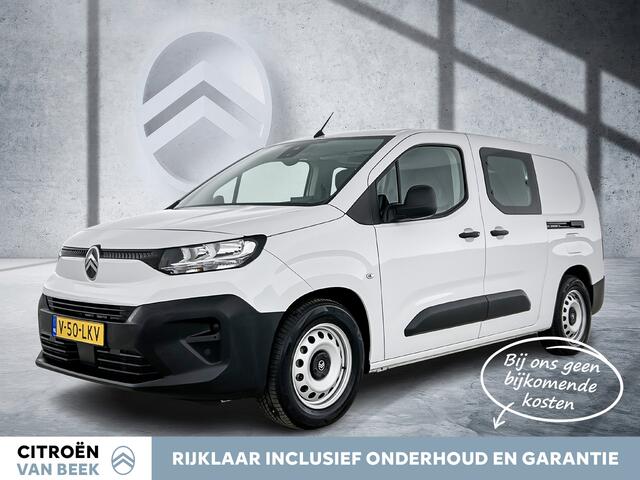 Citroen BERLINGO ë-Berlingo 136 PK Flex Crewcab L2 50 kWh DubbelCabine!! | 5 zits | 100% Elektrisch! | Grijs Kenteken | Navigatie |