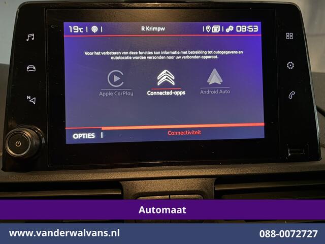 Citroen BERLINGO 1.2 PureTech 130pk Automaat Benzine L1H1 Euro6 Airco | 2x zijdeur | Camera | Apple Carplay Android Auto, Cruisecontrol, Parkeersensoren