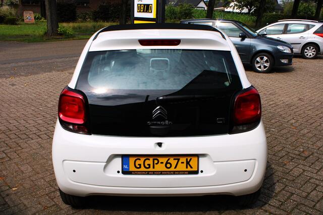 Citroen C1 1.0 VTi Feel Airco, Cruise control, Bluetooth, Elektr. schuif/kantel dak, Parkeersens. A, 15" LMV, Lederen stuur en versnellingspook