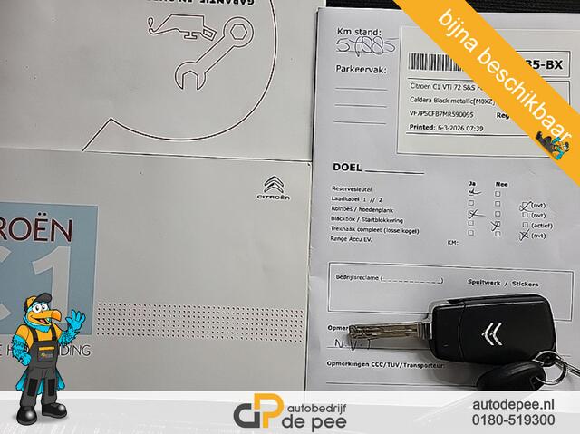 Citroen C1 1.0 VTi Feel GARANTIE/5-DEURS/AIRCO/BLUETOOTH/EL.RAMEN/CV+AB rijklaarprijs!
