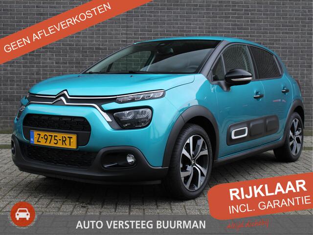 Citroen C3 1.2 PureTech Max 110 PK Cruise/Climate control, Navigatie, Camera, Apple Carplay/Android Auto, Radio/DAB, 17"LM Velgen