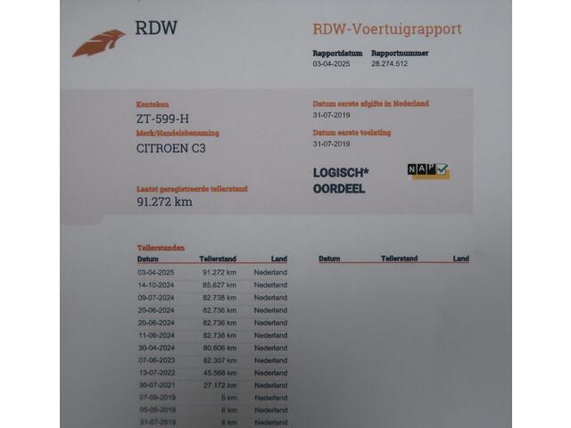 Citroen C3 1.2 PureTech S&S Feel Edition 82pk Nieuwe distributie Navigatie App connect NL-auto NAP nette staat Boekjes aanwezig Cruise Control Zwart dak Extra getint glas enz