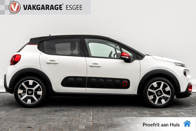 Citroen C3 1.2 82 PK Shine RIJKLAAR INCL :GARANTIE. | Two Tone-kleur zwart dak | Clima | 16'' LMV | Camera | Navi |