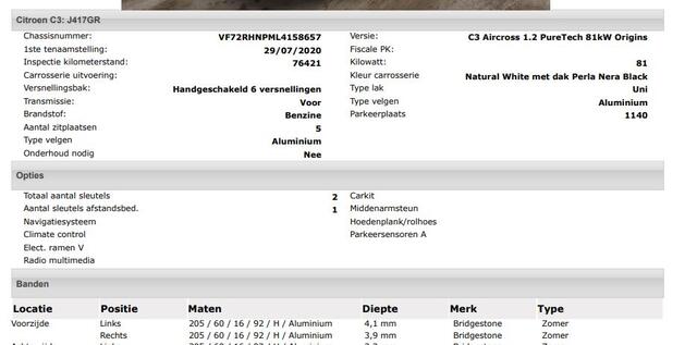 Citroen C3 Aircross 1.2 110PK PureTech S&S Origins / Hoge Instap / Navigatie / Airco-ecc./ Pdc.A / Radio-multimedia /