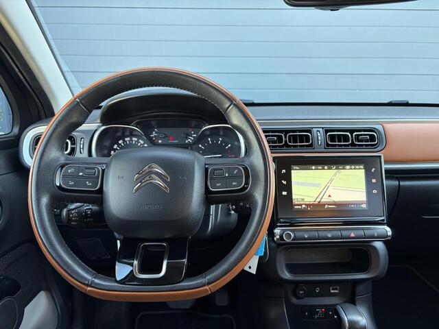 Citroen C3 1.2 PureTech S&S Shine 2e Eigenaar,Navi,Camera,Halfleder,110pk,Automaat,Pdc,Carplay,Clima,Cruise,D-riem vv in 2022,Lm velgen,N.A.P,Apk tot 08-2026