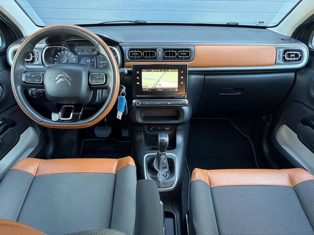 Citroen C3 1.2 PureTech S&S Shine 2e Eigenaar,Navi,Camera,Halfleder,110pk,Automaat,Pdc,Carplay,Clima,Cruise,D-riem vv in 2022,Lm velgen,N.A.P,Apk tot 08-2026