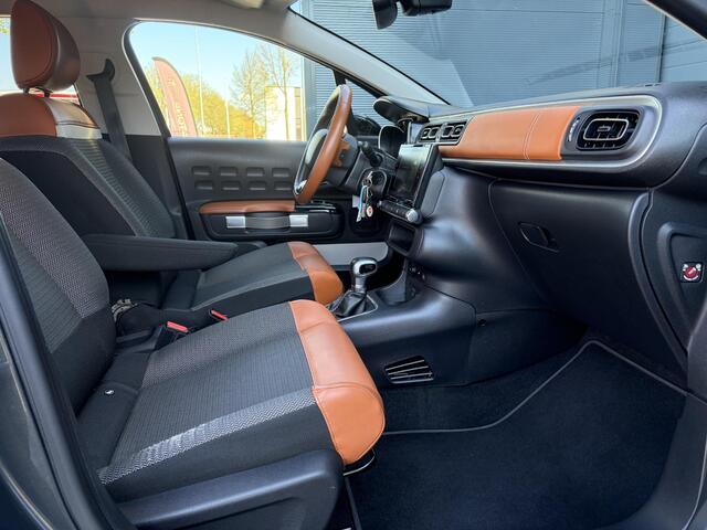 Citroen C3 1.2 PureTech S&S Shine 2e Eigenaar,Navi,Camera,Halfleder,110pk,Automaat,Pdc,Carplay,Clima,Cruise,D-riem vv in 2022,Lm velgen,N.A.P,Apk tot 08-2026