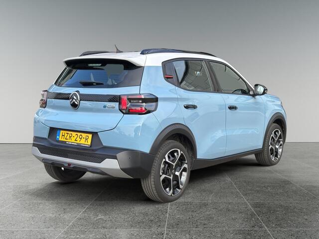 Citroen C3 Ë-C3 Plus 44kWh 113pk | 8 JAAR GARANTIE! | VERHOOGDE INSTAP | APPLE CARPLAY / ANDROID AUTO | TWO-TONE! | AIRCO | CRUISE CONTROL | ISOFIX | COMFORT RANGE |