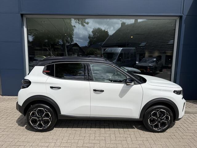 Citroen C3 1.2 Hybrid 110 PK Max | Automaat | Nieuwe Auto | Tot 8 Jaar Garantie | Advanced Comfort Stoelen | Navigatie | Full LED Verlichting | Navigatie | Camera | Hoge Zitpositie | Parkeersensoren | Hybride Rijden Zonder Stekker | Two-Tone | Lichtmetalen Velgen |