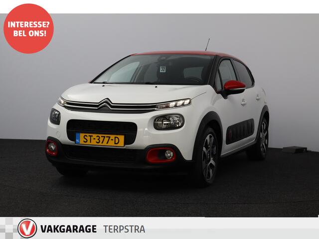Citroen C3 1.2 PureTech Shine/ DEALER ONDERHOUDEN!/ AUTOMAAT!/ D-Riem verv: 91.000 KM!/ Two-Tone/ Camera/ 17'' LMV/ Apple + Android/ DAB+/ Extra getint glas/ Navi/ Clima/ Cruise/ Elek. pakket/ Isofix/ Bluetooth/ Mistl./ PD