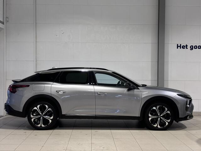 Citroen C5 X Shine 1.2 PureTech 130pk EAT8 AUTOMAAT | NAVI | LEDER | DAKRAILS | ADAPTIVE CRUISE | KEYLESS | CAMERA | 19" LM-VELGEN | STOEL + STUUR + VOORRUITVERW. | CLIMA