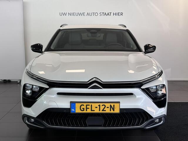 Citroen C5 X Shine 1.2 PureTech 130pk EAT8 AUTOMAAT | NAVI | LEDER | DAKRAILS | ADAPTIVE CRUISE | KEYLESS | CAMERA | 19" LM-VELGEN | STOEL + STUUR + VOORRUITVERW. | CLIMA |