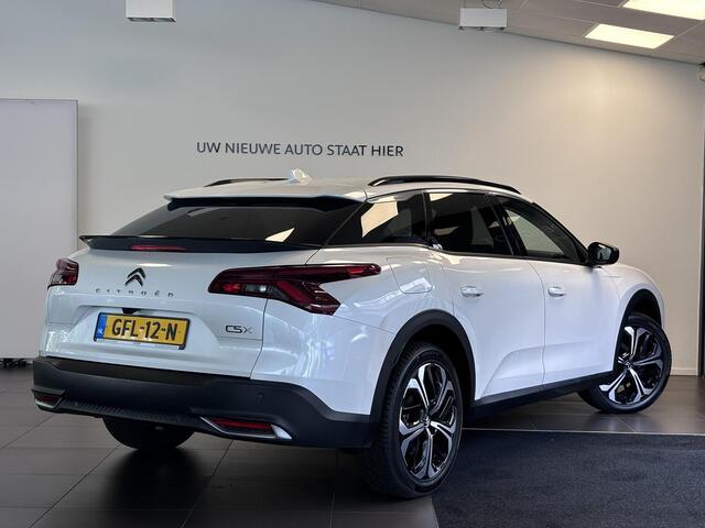 Citroen C5 X Shine 1.2 PureTech 130pk EAT8 AUTOMAAT | NAVI | LEDER | DAKRAILS | ADAPTIVE CRUISE | KEYLESS | CAMERA | 19" LM-VELGEN | STOEL + STUUR + VOORRUITVERW. | CLIMA |