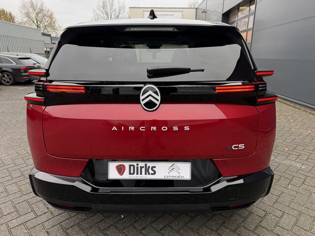 Citroen C5 Aircross Max Comfort Range 73 kWh (Elektrisch Schuifdak - Trekhaak - Leder incl verwarming/koeling/massage/geheugen - 20"- Elektrische Klep - Warmtepomp - 360gr Camera)