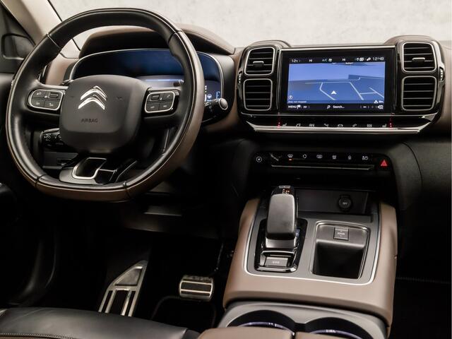 Citroen C5 Aircross 1.6 Plug-in Hybrid 225 Deluxe 225Pk Automaat (APPLE CARPLAY, BRUIN LEDER, MEMORY SEATS, STOELVERWARMING, ADAPTIVE CRUISE, KEYLESS, 360 CAMERA, ELEK ACHTERKLEP, TREKHAAK, NIEUWSTAAT)